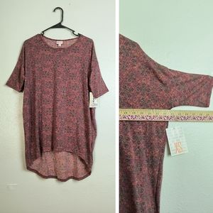 Lularoe Irma Tunic Top Women's Size XS Multi Dolman Sleeve Oversized